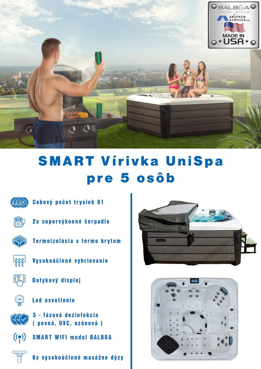 SMART Vířivka UniSPA Max pro 5 osob