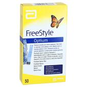 Testovací proužky FreeStyle Optium, 50 ks