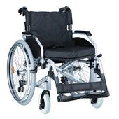 Invalidní vozík odlehčený s brzdami pro doprovod