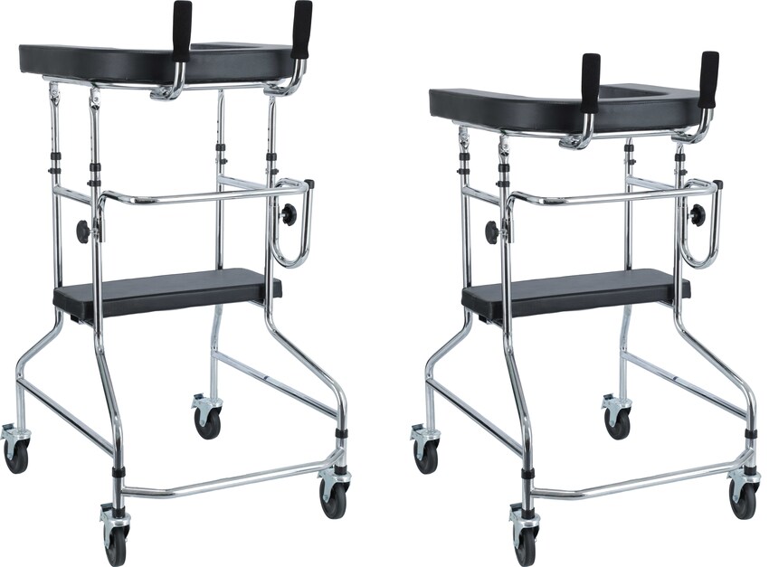 Pojízdné chodítko s opěrnou plochou a sedadlem UNIZDRAV