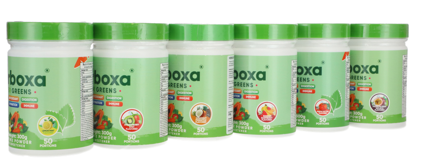 Herboxa SUPER GREENS Ledová broskev, 300 g