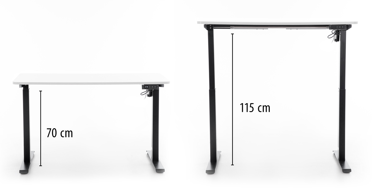 Výškově nastavitelný stůl UNIZDRAV 120x60 cm, bílý