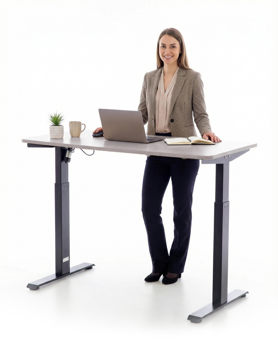 Výškově nastavitelný stůl UNIZDRAV 120x60 cm, šedý