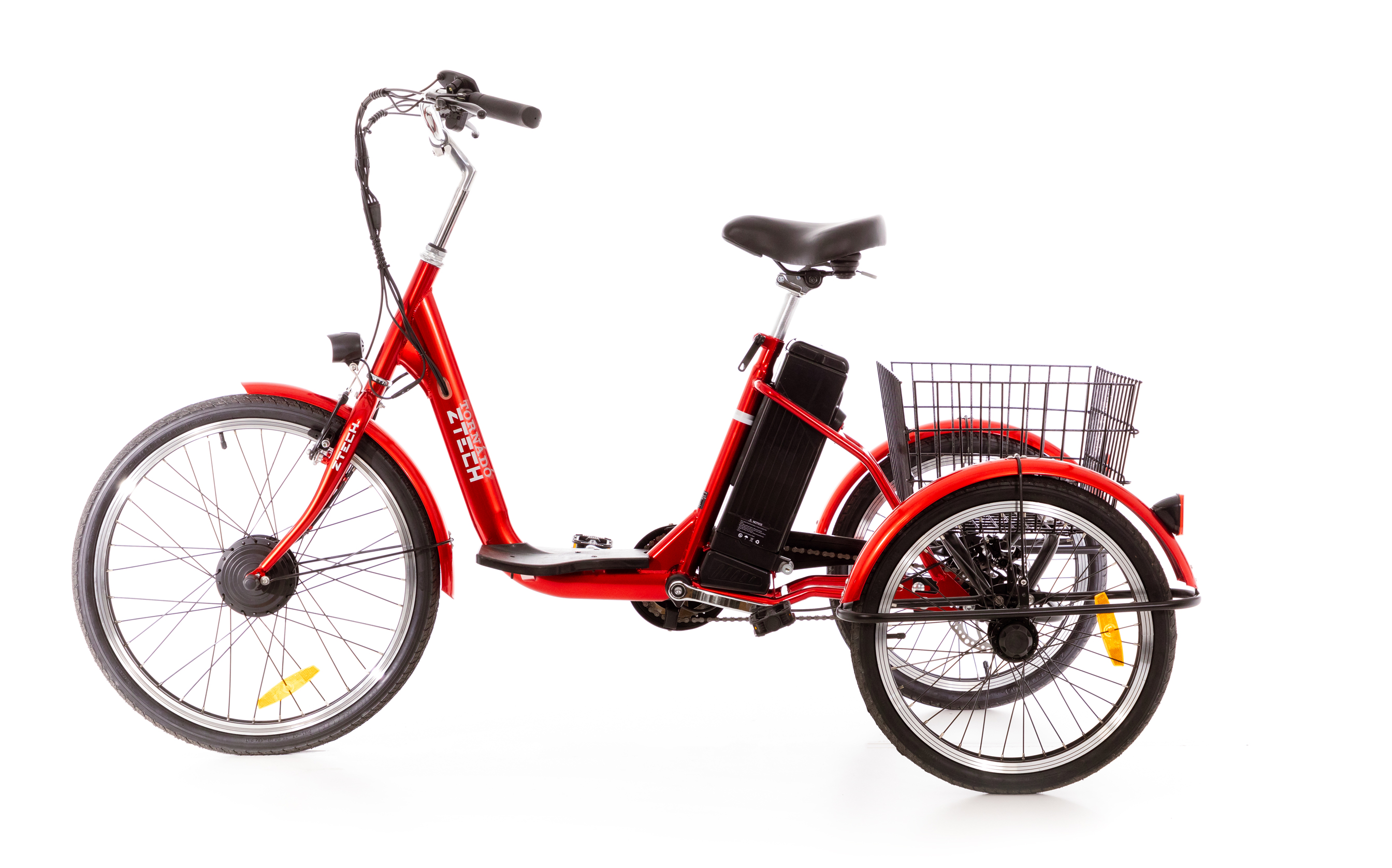 Tříkolové elektrické kolo Tornádo ZTECH, červené