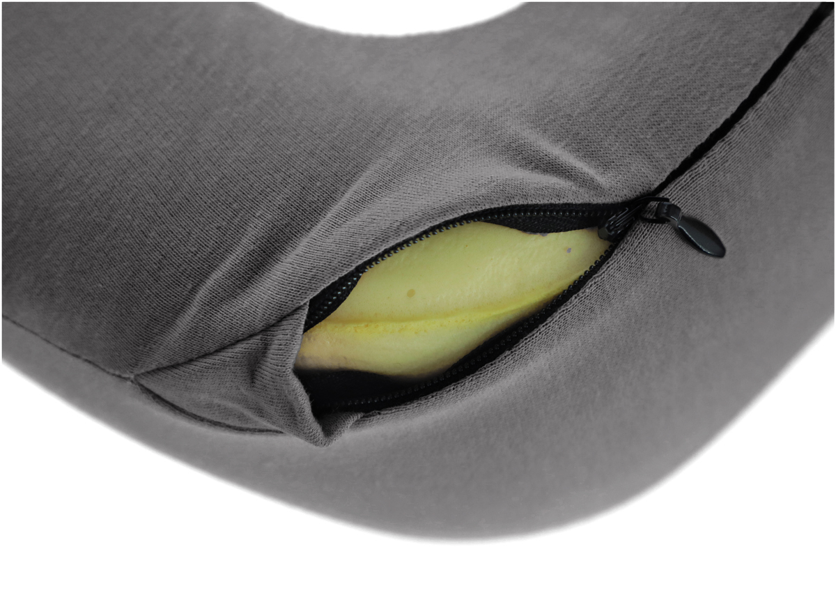 Cestovní ergonomický polštář z paměťové pěny, antracitový