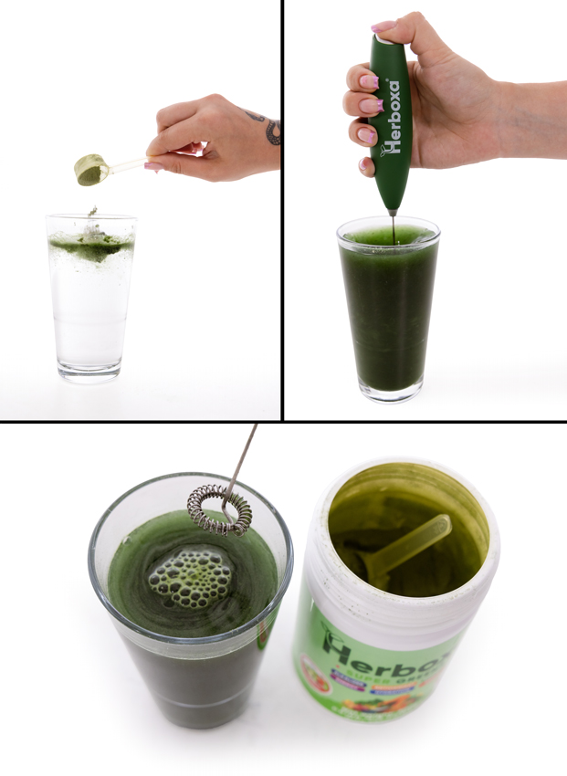 Herboxa SUPER GREENS Ledová broskev, 300 g
