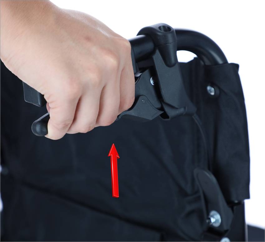 Invalidní vozík odlehčený s brzdami pro doprovod