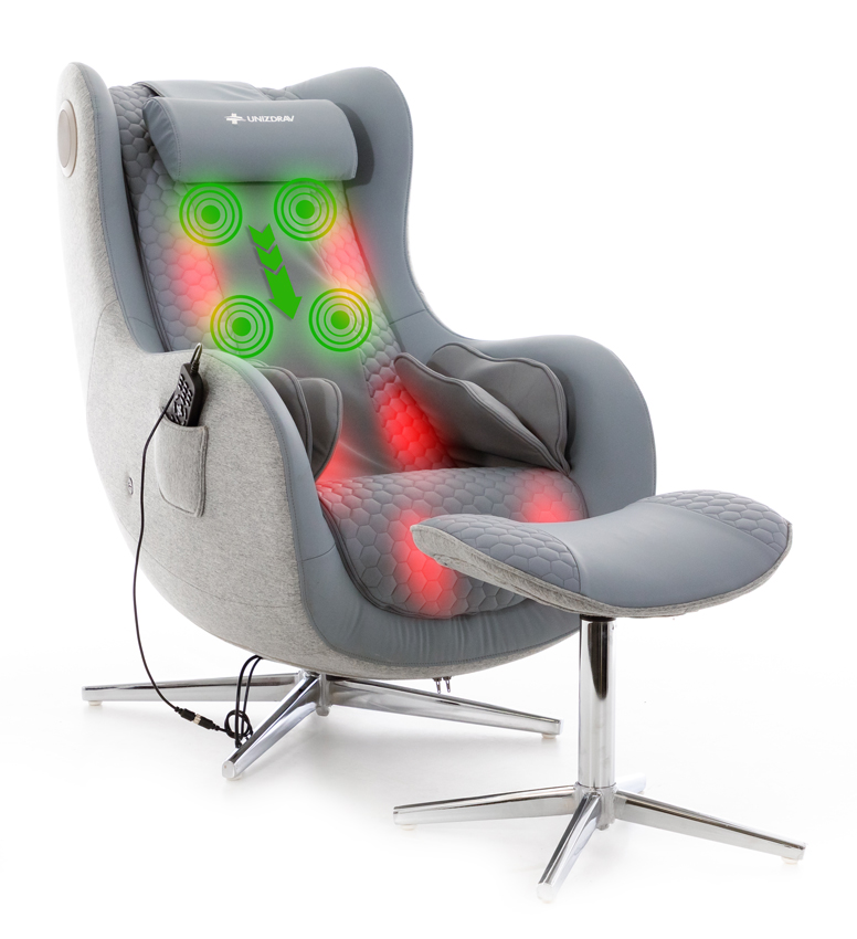 Elektrické masážní křeslo Safír Relax, antracitové
