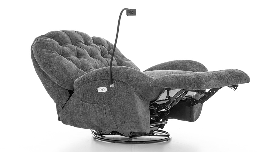 Stylové relaxační polohovací křeslo TRENDY, antracitové