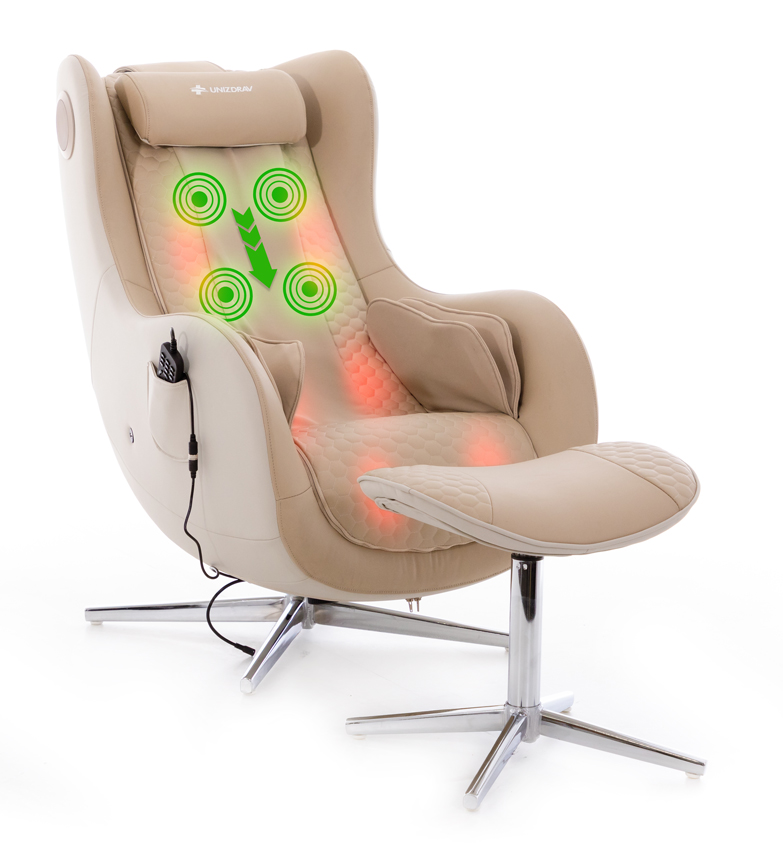 Elektrické masážní křeslo Safír Relax, béžové