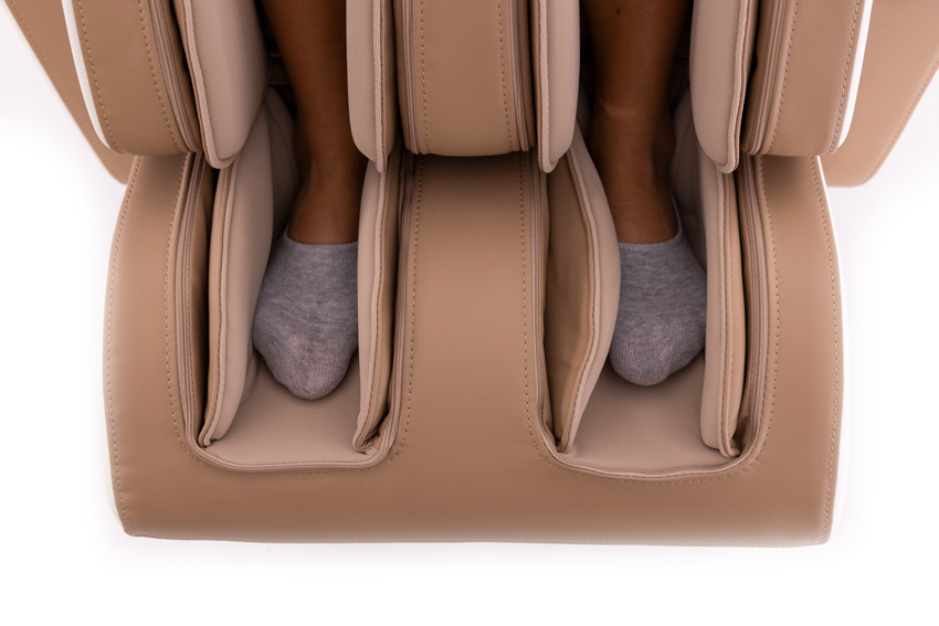 Masážní elektrické křeslo RelaxPro 3D MASSAGER, bílo-hnědé