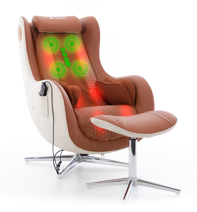 Elektrické masážní křeslo Safír Relax, cihlové