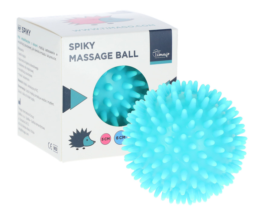 Masážní ježek, modrý 6 cm