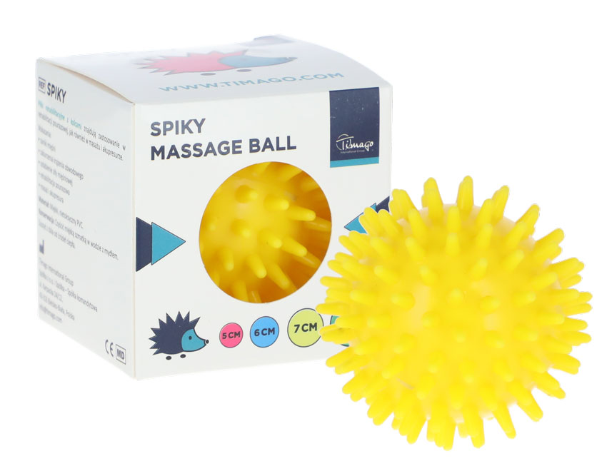 Masážní ježek, žlutý 7 cm