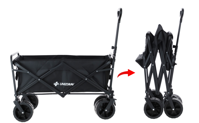 Skladací přepravní vozík UNIZDRAV s extra nosností až 150 kg
