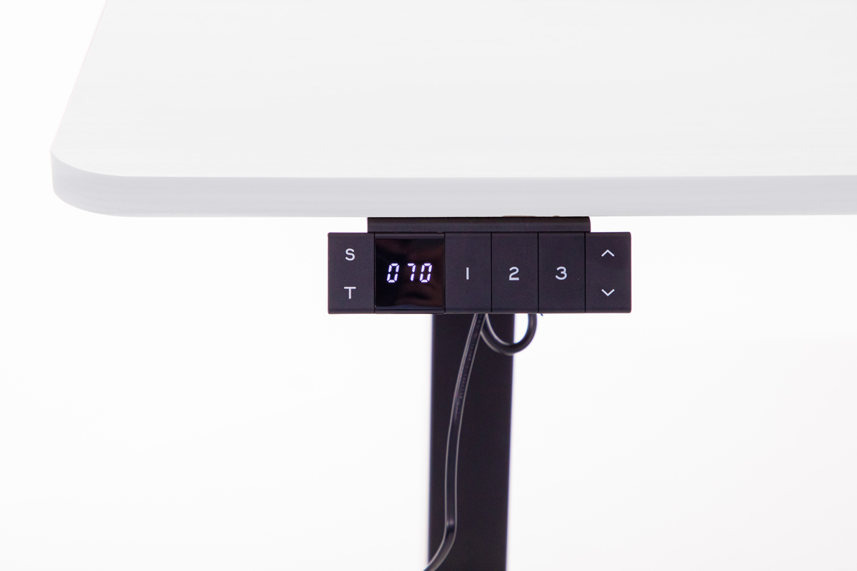 Výškově nastavitelný stůl UNIZDRAV 160x110 cm, bílý – pravý roh