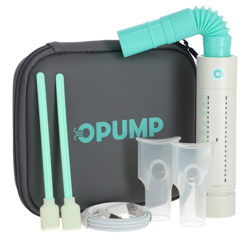 Bluetooth trenažér plic OPUMP