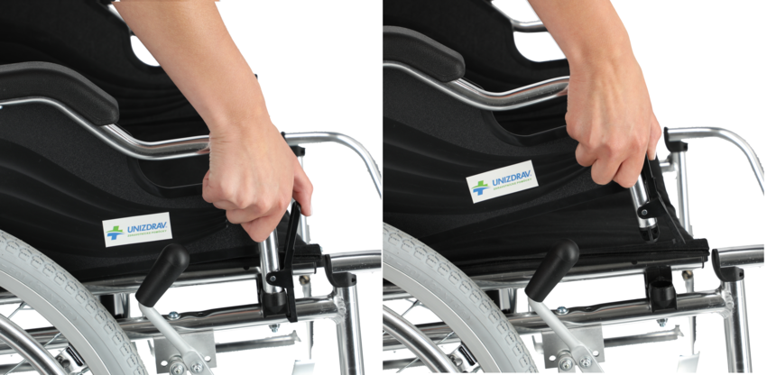 Invalidní vozík UNIZDRAV - hliníkový, odlehčený