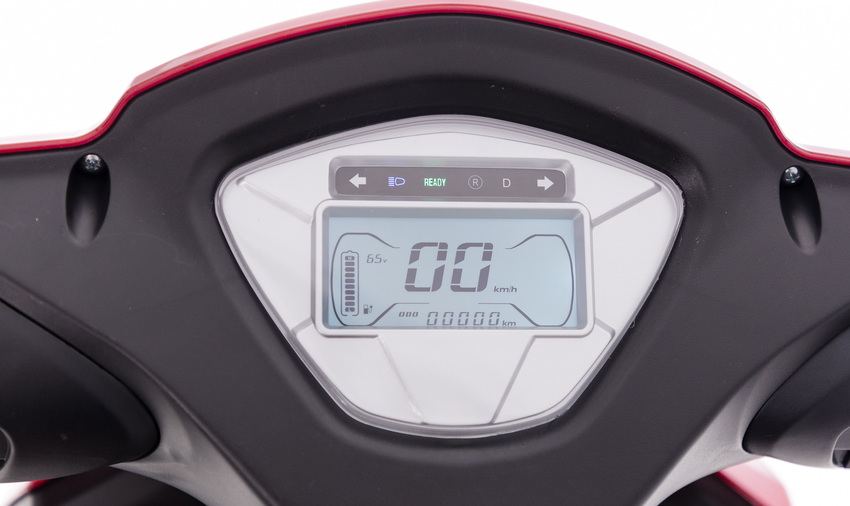 Elektrický tříkolový skútr CHAMPION pro seniory a imobilní - výkonný 1000W motor, červený