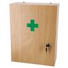 Nástěnná hnědá dřevěná lékárnička – BEZ NÁPLNĚ