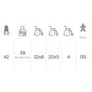 Elektrický invalidní vozík se světly, 46 cm