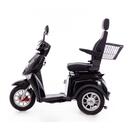 Elektrický tříkolový skútr CHAMPION pro seniory a imobilní - výkonný 1000W motor, černý