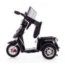 Elektrický tříkolový skútr CHAMPION pro seniory a imobilní - výkonný 1000W motor, černý