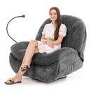 Stylové relaxační polohovací křeslo TRENDY, antracitové