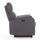 Relaxační polohovací křeslo COMFORT s funkcí masáže a výhřevu, antracitová látka
