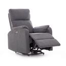 Relaxační polohovací křeslo COMFORT s funkcí masáže a výhřevu, antracitová látka