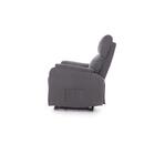 Relaxační polohovací křeslo COMFORT s funkcí masáže a výhřevu, antracitová látka