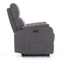 Relaxační polohovací křeslo COMFORT s funkcí masáže a výhřevu, antracitová látka