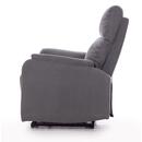 Relaxační polohovací křeslo COMFORT s funkcí masáže a výhřevu, antracitová látka