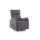 Relaxační polohovací křeslo COMFORT s funkcí masáže a výhřevu, antracitová látka