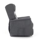 Masážní polohovací křeslo s vyklápěním COMFORT+, antracitová látka