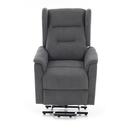 Masážní polohovací křeslo s vyklápěním COMFORT+, antracitová látka
