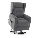 Masážní polohovací křeslo s vyklápěním COMFORT+, antracitová látka