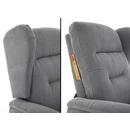 Masážní polohovací křeslo s vyklápěním COMFORT+, antracitová látka