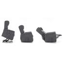 Masážní polohovací křeslo s vyklápěním COMFORT+, antracitová látka