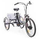 Tříkolové elektrické kolo Tornádo ZTECH, stříbrné Tříkolové elektrické kolo Tornádo ZTECH, stříbrné