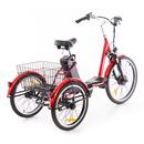 Tříkolové elektrické kolo Tornádo ZTECH, červené