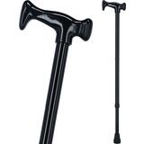 Vycházková hůl s plastovou rukojetí - černá