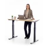 Výškově nastavitelný stůl UNIZDRAV 120x60 cm, hnědý dub