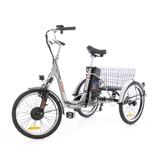 Tříkolové elektrické kolo Tornádo ZTECH, stříbrné