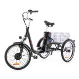 Tříkolové elektrické kolo Tornádo ZTECH, černé (Používaný kus)