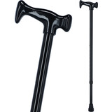 Vycházková hůl s plastovou rukojetí - černá