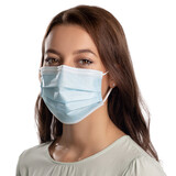 Rouška na tvář s gumičkou - chirurgická, 50 ks