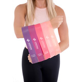 Odporové posilovací gumy růžové, sada 5 ks