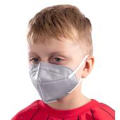 Detský respirátor FFP2 bez výdychového ventilu, šedý