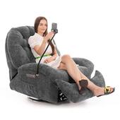 Stylové relaxační polohovací křeslo TRENDY, antracitové